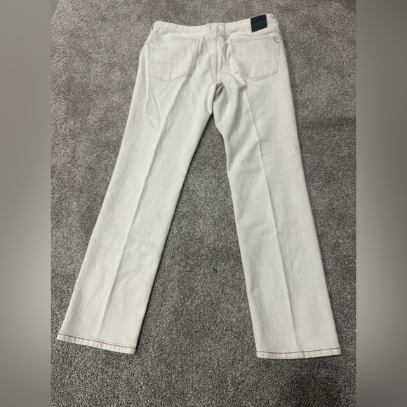 Tommy Bahama Vintage Slim Weftside Keys Denim Ivory Jeans 35x32 - Picture 2 of 6